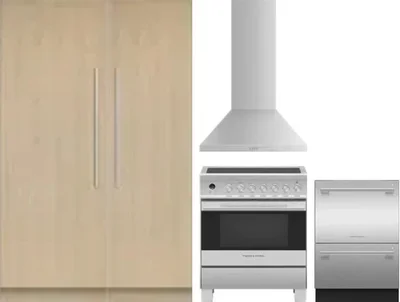 5 Piece Package Includes Refrigerator, Freezer, Range, Hood And Dishwasher
